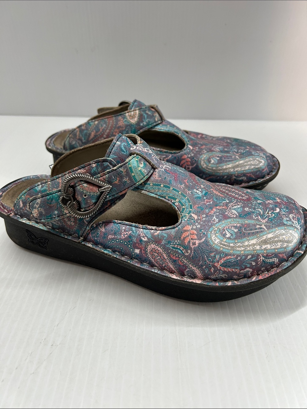 Algeria paisley clogs slip on shoes sandals eu 38. 8/8.5